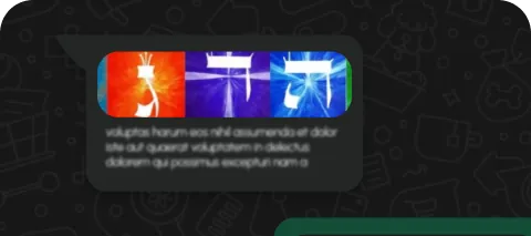 Mensagem com a imagem das letras e um texto explicativo